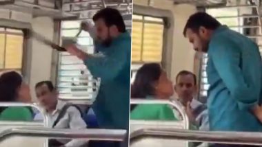 Mumbai Local Train Assault Video: Man Slaps Woman Passenger, Threatens Her With Belt