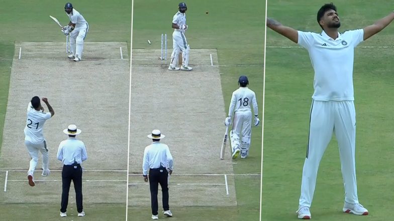 Gurnoor Brar Dismisses Narayan Jagadeesan With Peach of a Delivery in Duleep Trophy 2026
