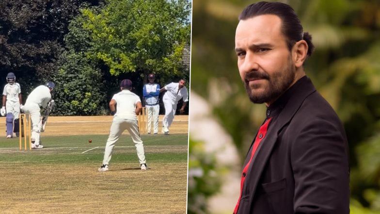 Saif Ali Khan&rsquo;s Bowling Video From London Club Cricket Match Goes Viral, Fans Praise &lsquo;Haiwaan&rsquo; Actor&rsquo;s Impressive Pace &ndash; WATCH