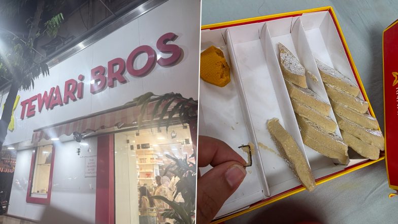 Mumbai: Man Claims He Found Corroded Metal Pin in Kaju Katli Bought From Tewari Bros (Pics and Video)