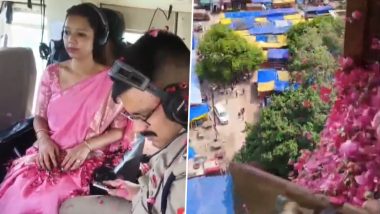 Kanwar Yatra 2026: Helicopter Showers Flower Petals on Thousands of Kanwariyas in Baghpat (Video)