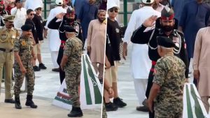 social-viral-Viral Video Shows Pakistani Ranger Saluting BSF Officer at Attari-Wagah Border