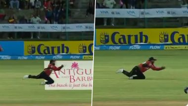 Wanindu Hasaranga Takes One-Handed Outfield Stunner To Dismiss Shadab Khan in CPL 2026 (Watch Video)