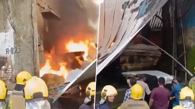 Navi Mumbai Fire: Major Blaze Erupts at Sponge Factory in Rabale MIDC, 8 Fire Tenders Deployed
