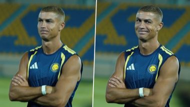 Cristiano Ronaldo Blushes As Al-Nassr Squad and Staff Congratulate Star Player For His Wedding (Watch Video)