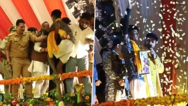 Pawan Singh&rsquo;s Security Pushes Fan off Stage at UP Event, Here&rsquo;s What Bhojpuri Star Did Next (Watch Video)