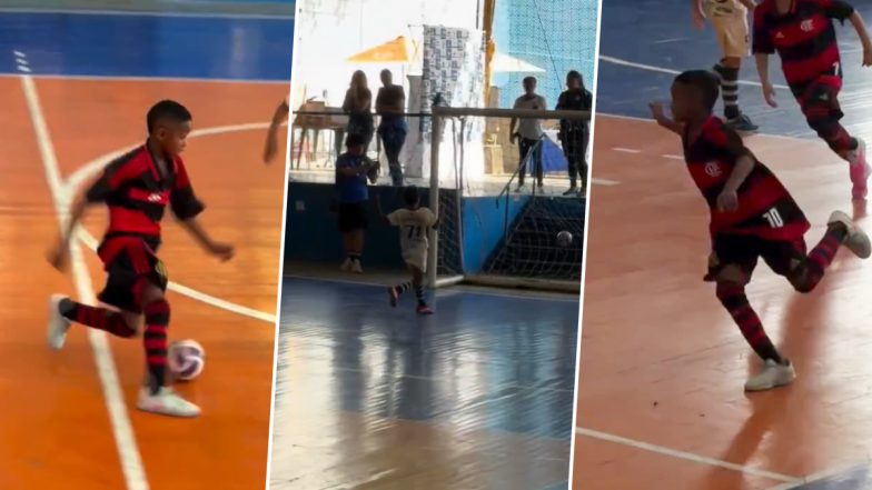 9-Year-Old Wonderkid Nathanzinho Scores Stunning Goal for Flamengo in Carioca Sub-Nine Futsal Final, Video Goes Viral
