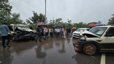 Kedar Kashyap&rsquo;s Convoy Accident: 6 Injured As Speeding Vehicle Rams Chhattisgarh Minister&rsquo;s Convoy (See Pics)
