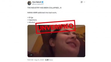 Hania Aamir Viral Video: Is the Pakistani Actress High or Drunk in &lsquo;Leaked Clip&rsquo;?