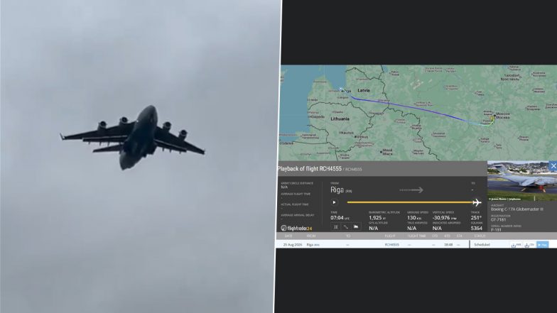 US C-17 Globemaster Military Plane Lands in Moscow, Kremlin Says It Has No Information (Video)