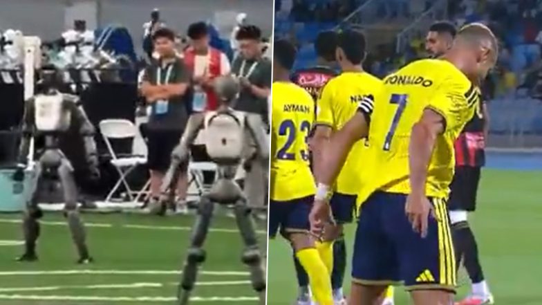 Robot Recreates Cristiano Ronaldo's Iconic SIU Celebration After Scoring Goal At World Humanoid Robot Games (Watch Video)