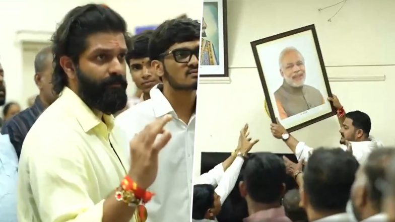 PM Modi Photo Removed From Pune Polytechnic Principal&rsquo;s Office, MNS Workers Booked (Video)