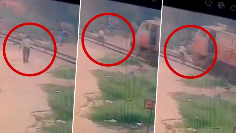 Jalandhar Man Dies After Being Hit by Train Near DAV Heart Railway Station While on Phone Call, Video Captures Horrific Incident