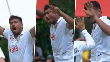 Taskin Ahmed&rsquo;s Tongue-Out Dance Celebration After Picking Cameron Green's Wicket in AUS vs BAN 1st Test 2026 Goes Viral