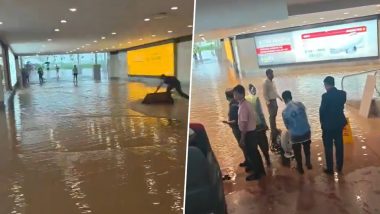 Noida International Airport Experiences Waterlogging Weeks After Commercial Operations Begin, Congress Attacks Govt (Video)
