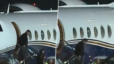 Lionel Messi Returns to Rosario with Wife Antonela Roccuzzo and Sons After His Father Jorge&rsquo;s Death (Watch Video)