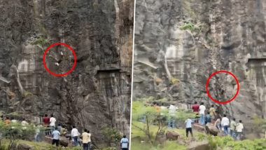 Chhatrapati Sambhajinagar: Teen Falls From Khavda Hill, Parents Die While Trying To Save Him (Disturbing Videos)