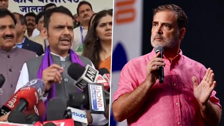 Devendra Fadnavis Calls Rahul Gandhi &lsquo;Chichora&rsquo;, Demands Apology Over PM Narendra Modi-Giorgia Meloni &lsquo;Hug&rsquo; Remark (Video)