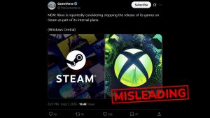 technology-Will Xbox Stop Releasing Games on Steam? Fact Check Finds Claim Misleading