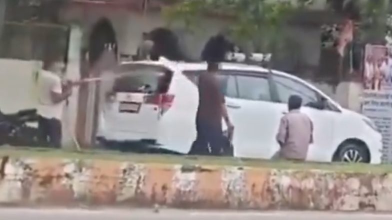 BJP MLA Ramniwas Shah&rsquo;s Private Car Washed by Fire Brigade Vehicle in Singrauli, Video Goes Viral