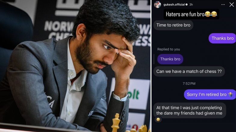 World Champion D Gukesh Shuts Down Hater with Epic Response; Check Viral Reply