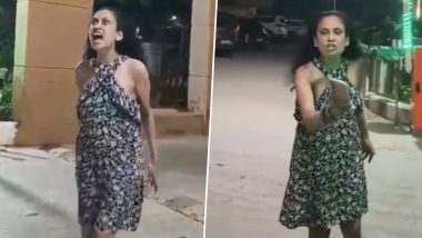 Noida Woman Kicks, Hurls Abuses at Security Guards in Viral Video, Drags in Akhilesh Yadav&rsquo;s Name, Arrested