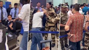 Bhubaneswar Airport Viral Video: Woman Climbs Luggage Belt, Lashes Out at IndiGo Staff Over Flight Cancellation