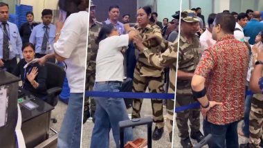 Bhubaneswar Airport Viral Video: Woman Climbs Luggage Belt, Lashes Out at IndiGo Staff Over Flight Cancellation
