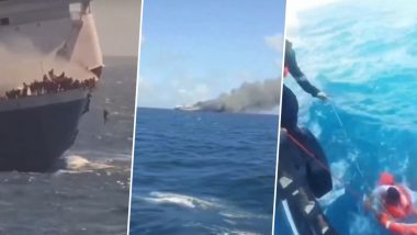 Indonesia Ferry Fire: At Least 5 Dead, 41 Missing As KMP Mutiara Sentosa 2 Burns Off Madura Island (Videos)