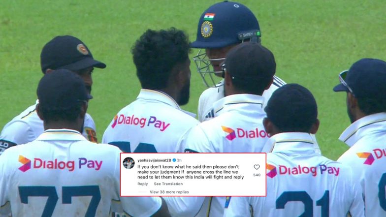 Yashasvi Jaiswal Blasts Critics in Fiery Response Over Sledging Row With Asitha Fernando
