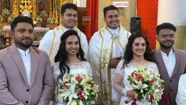 Twin Grooms Marry Twin Brides As Twin Priests Officiate in Kerala Wedding