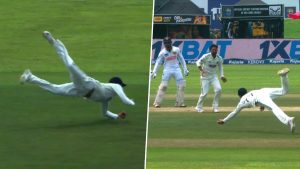 sports-Shubman Gill Catch Video: Indian Captain Takes One-Handed Stunner to Dismiss Kamindu Mendis During IND vs SL 1st Test 2026