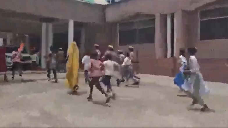 Gen Alpha Students Protest Outside Hamirpur DM Office With Tricolour, Demand Road to School (Videos)