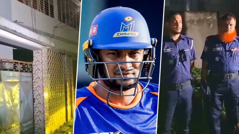 Shakib Al Hasan&rsquo;s Ancestral Home Hit by Petrol Bomb Hours After He Joined Sheikh Hasina&rsquo;s Press Conference (Video)