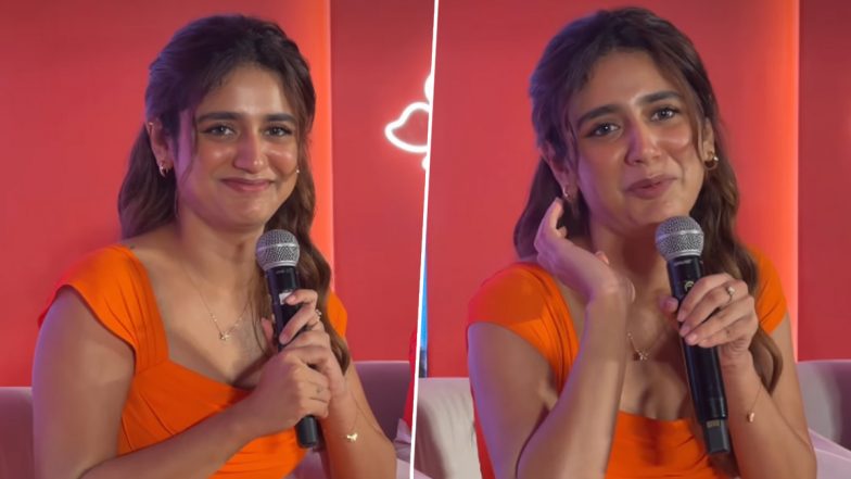Priya Prakash Varrier Questioned by Reporter for Wearing Saffron Dress at Kerala Event; Here&rsquo;s How Actress Responded (Watch Video)