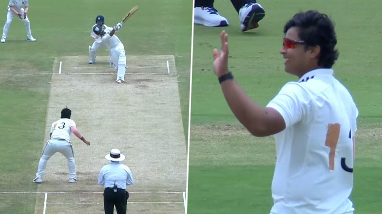 Vaibhav Sooryavanshi Bowling Video: 15-Year-Old Picks Two Wickets in an Over During Duleep Trophy 2026 QF Match
