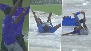 sports-Groundsmen Turn Rain Break Into Dance Show During CPL 2026 Match (Watch Video)