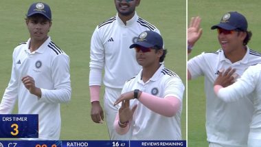 Stand-In Captain Vaibhav Sooryavanshi Timely DRS Call Leads To Aryan Juyal's Dismissal in Central Zone vs East Zone Duleep Trophy 2026 SF