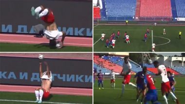 Iranian Defender Nader Mohammadi Goes Viral With Spectacular Somersault Throw-In Assist for Spartak Kostroma (Watch Video)