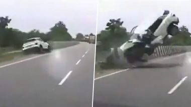 Aban Ahmed Accident Video: Dashcam Captures Fatal Crash of Atiq Ahmed&rsquo;s 21-Year-Old Son