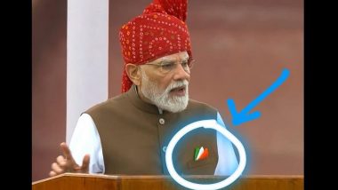 Did PM Narendra Modi Wear Tricolour Pocket Square in Wrong Sequence? Netizens Raise Question