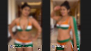 social-viral-Rammiya Ruiz Tricolour Bikini Reel Videos Spark Outrage, Netizens Cry Insult to National Flag