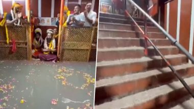 Prayagraj: Ganga Water Enters Bade Hanuman Temple as Ganga-Yamuna Levels Rise (Video)