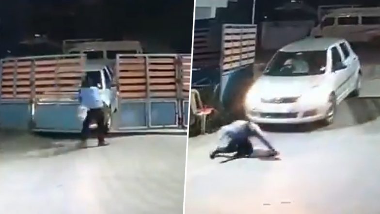 Bengaluru: Security Guard Narrowly Escapes As Car Rams Apartment Gate, Video Surfaces