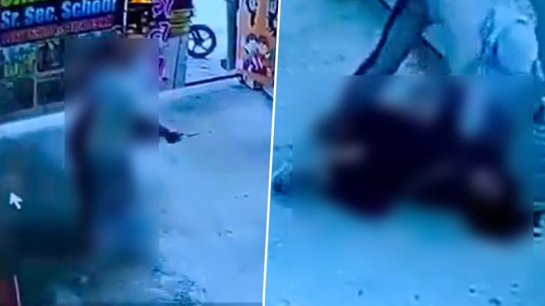 Faridabad Teacher Stabbed to Death by Masked Man Inside Private School, CCTV Video Captures Chilling Attack