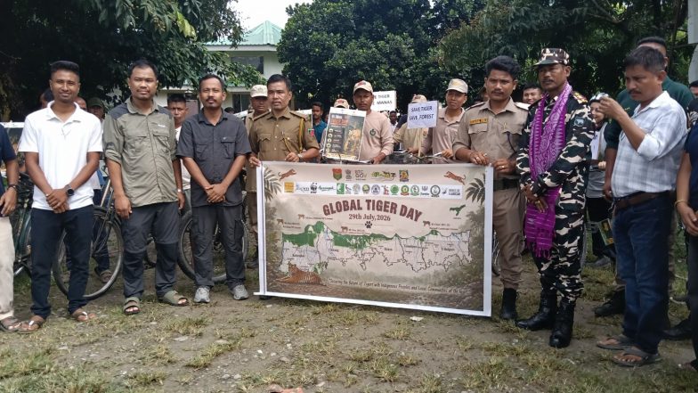 India News | Assam: International Tiger Day Celebrated with Community-led Conservation Drive in Manas Landscape