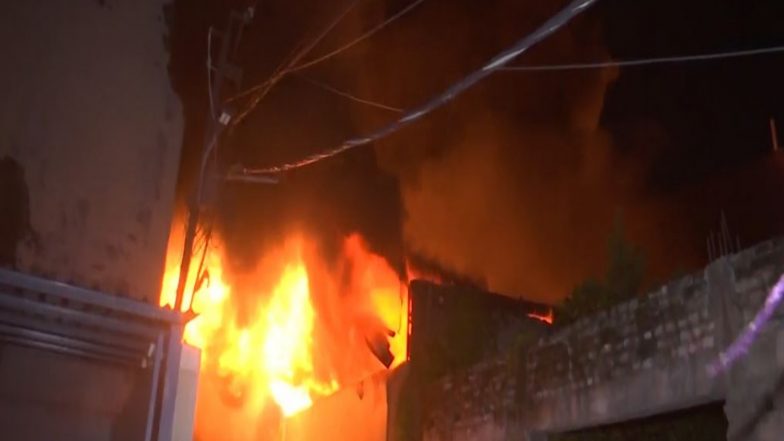 India News | Uttar Pradesh: Fire Breaks out at Candle Factory in Moradabad
