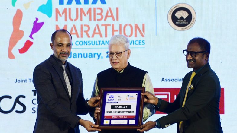 Sports News | Tata Mumbai Marathon to Be Held on January 17, Maharashtra Guv Jishnu Dev Varma Becomes First Registrant