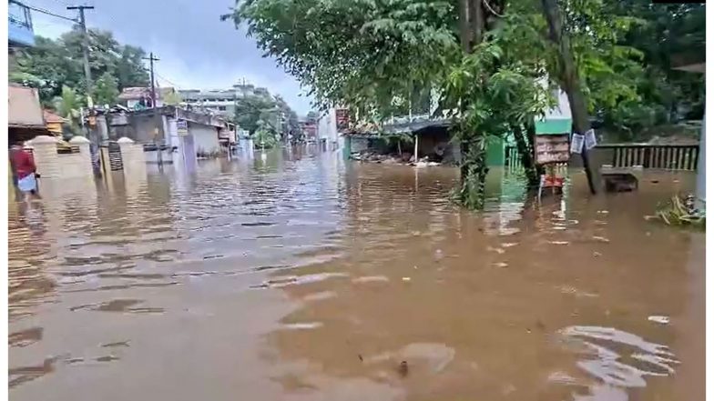 India News | Keralam: Pamba River Overflows Amid Heavy Rainfall, Flash Floods in Pathanamthitta