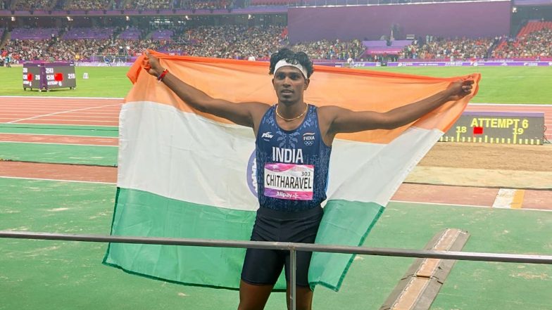 Sports News | CWG 2026: Praveen Chithravel Wins Silver, Selva Prabhu Takes Bronze in Men's Triple Jump